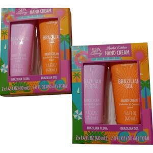 SPA Luxury Hand Cream Sets Brazilian Flora & Brazilian Sol 1.4 fl oz ea (2 SETS)